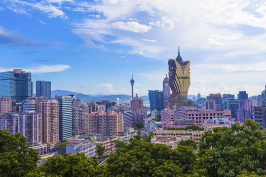 Cityscape in Macau, China.