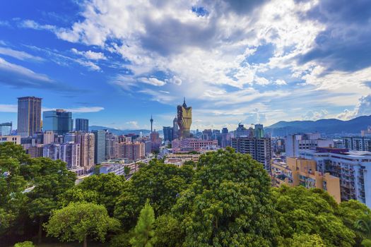 Macau casino and cityscape