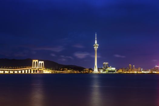 Macau tower at night