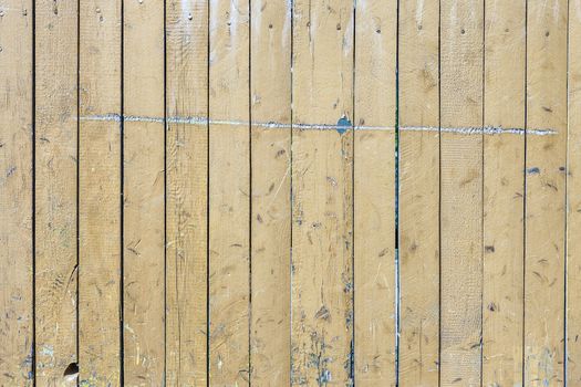 Vintage Yellow Weathered Wooden Plank Door Texture