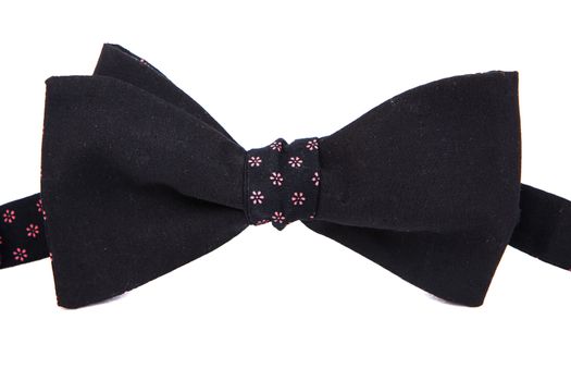 black bow tie isolated on white background
