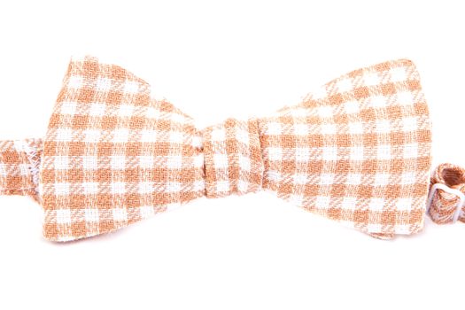 checkered bow tie isolated on white background