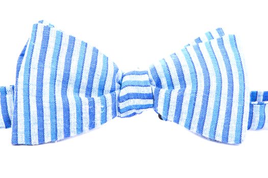 striped bow tie isolated on white background