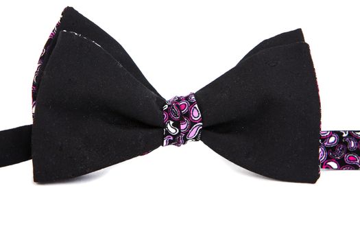 black bow tie isolated on white background