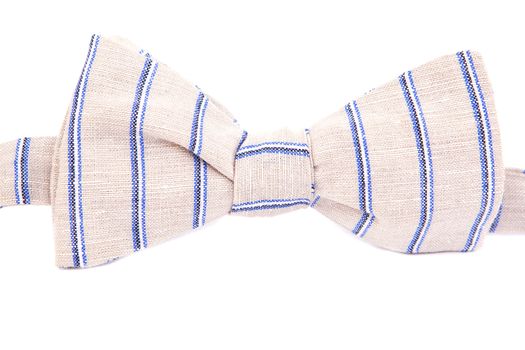 striped bow tie isolated on white background