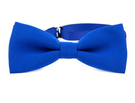 blue bow tie isolated on white background