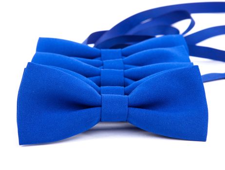 blue bow tie isolated on white background