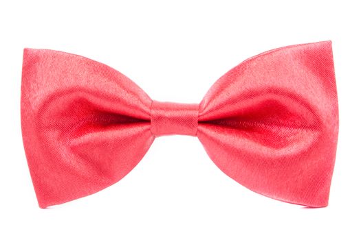 red bow tie isolated on white background