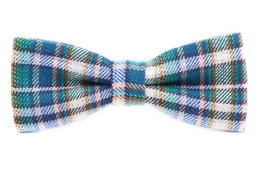 checkered bow tie isolated on white background