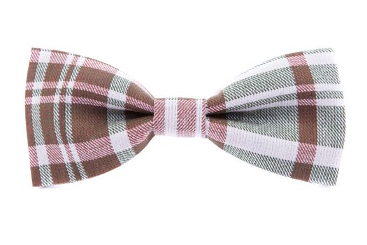 checkered bow tie isolated on white background