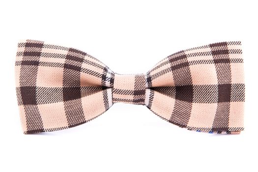 checkered bow tie isolated on white background