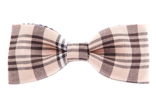 checkered bow tie isolated on white background