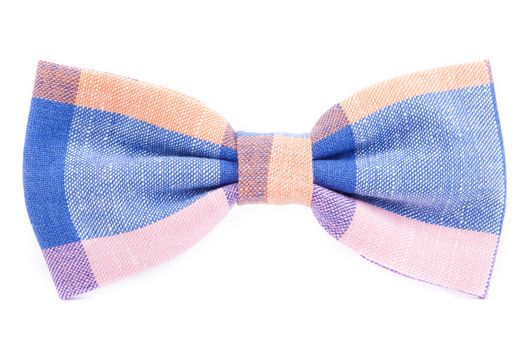 checkered bow tie isolated on white background