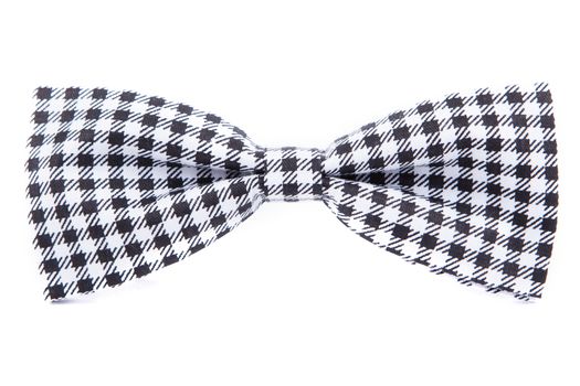 checkered bow tie isolated on white background