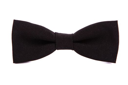 Classic black bow tie isolated on white background