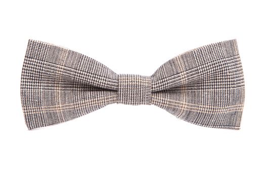 checkered bow tie isolated on white background