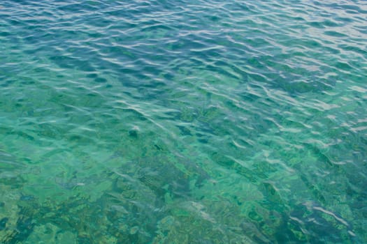 Adriatic sea with magnificent colors blue green