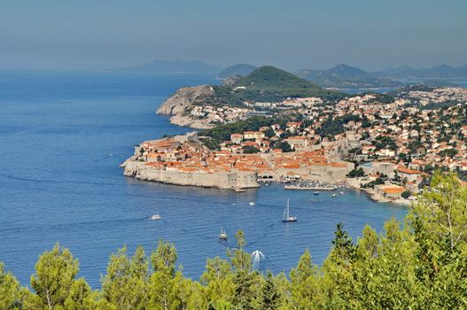 City of Dubrovnik in Croatia from above