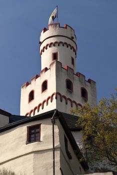 Marksburg Castle at the River Rhine in Germany