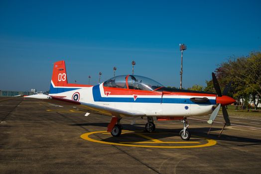 Fighter aircraft parked on the apron.