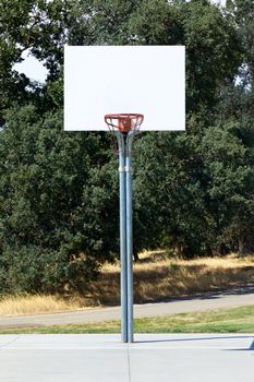 Basketball Hoop With White Backboard with Room for Copy