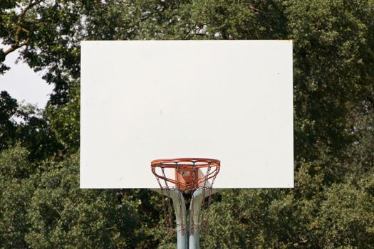 Basketball Hoop With White Backboard with Room for Copy