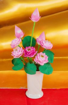 Beautiful flower, beautiful nature, Pink lotus in vase