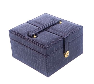 jewelry box or leather jewelery box on background