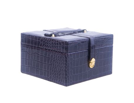 jewelry box or leather jewelery box on background