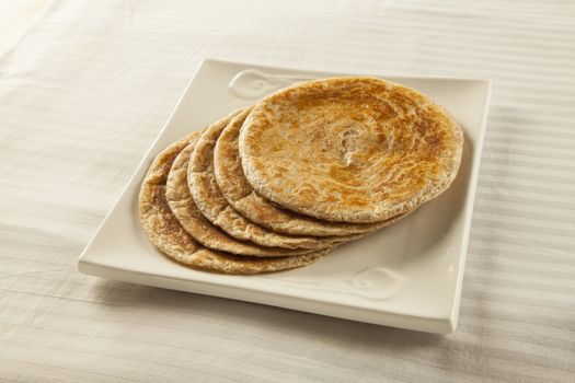 Bran Paratha, wheat plain roti 