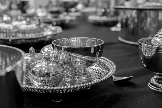 silverware black and white