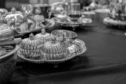 silverware black and white