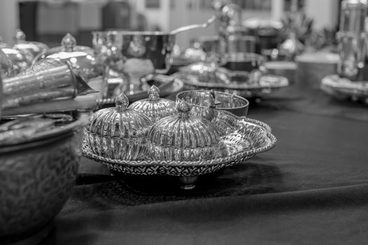 silverware black and white