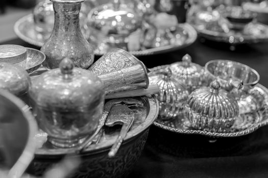 silverware black and white