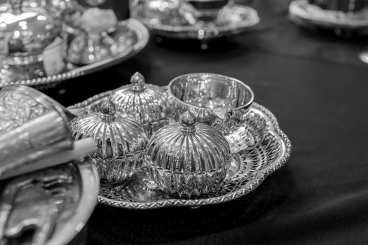 silverware black and white