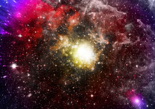 Star field in space a nebulae and a gas congestion. "Elements of this image furnished by NASA".