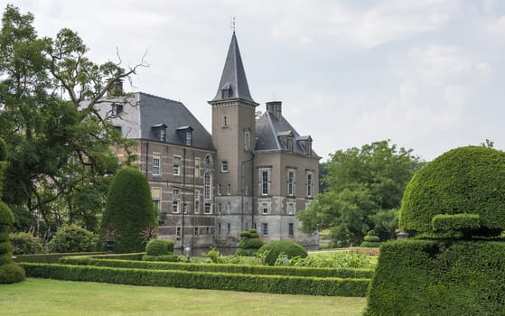 view on twickel in the dutch place Deleden seen from the green garden