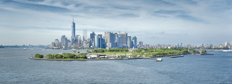 A panoramic image of New York Manhattan