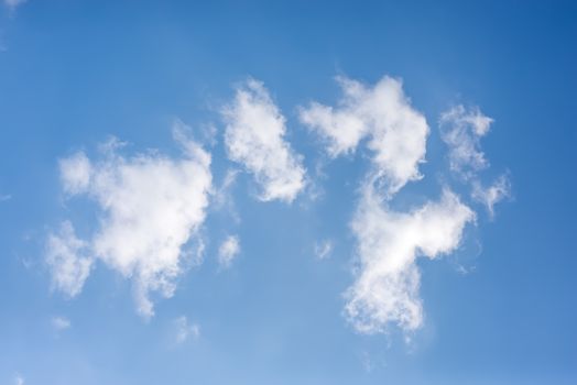 white clouds in blue sky