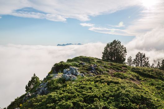 Beautiful landscape view over the mountains in Spain