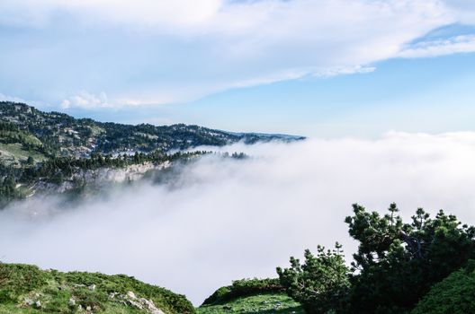 Beautiful landscape view over the mountains in Spain