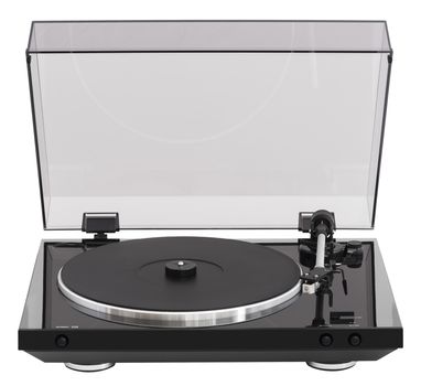 Simple Turntable, Analog Music Player Isolated on White Background