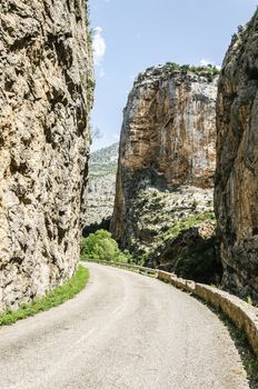 Amazing natural view at the Pyrenees mountains in Spain