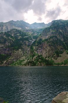 A picture from the river at Pyrenees mountians