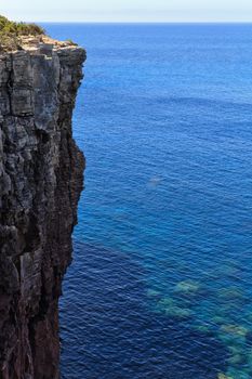 Mezzaluna cliffs in San Pietro island, Sardinia, Italy