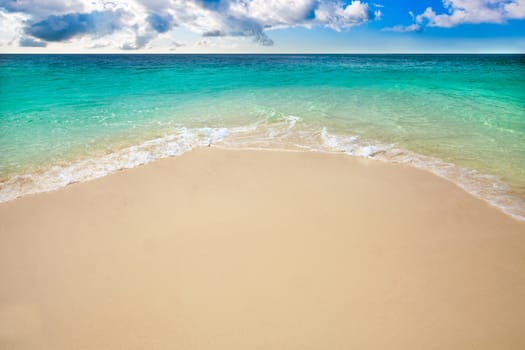 Beautiful beach, sea and sky at Andaman sea Thailand