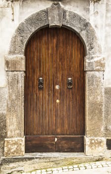 italian door in a small village, Italy