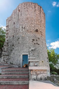 ancient ruins of tower in campobasso