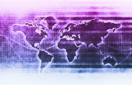 Science Research Background with Moving Data Art