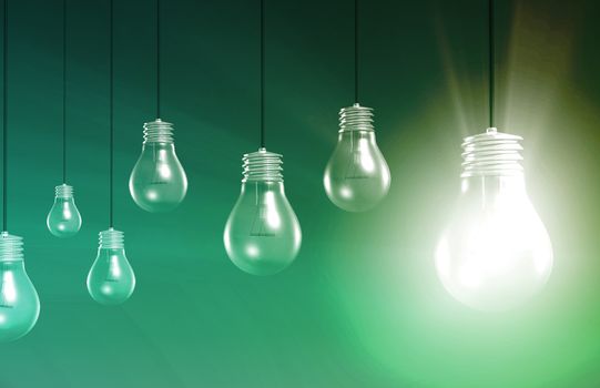Creative Innovation and Glowing Concept as a Art